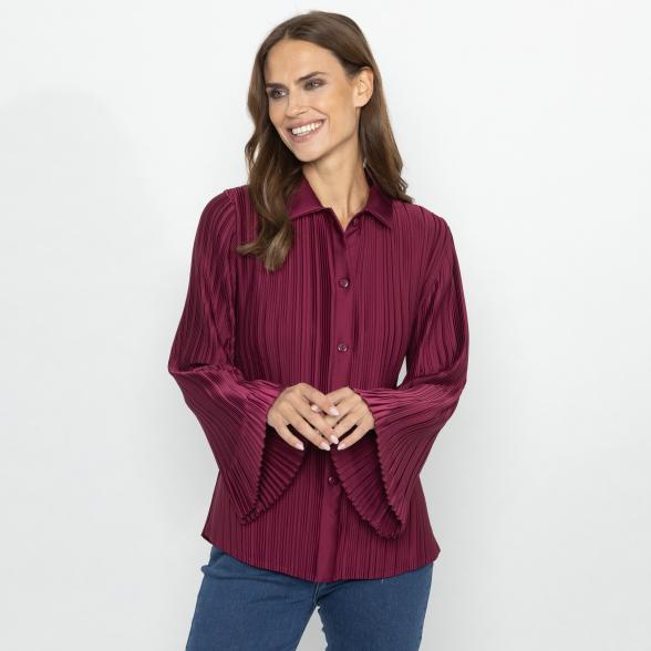 TRENDS by J. Leibfried Plissee-Bluse bordeaux - 113229900000 - 1 - 588px