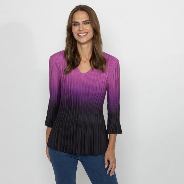 TRENDS by J. Leibfried Plissee-Shirt lila/schwarz - 113230800000 - 1 - 588px