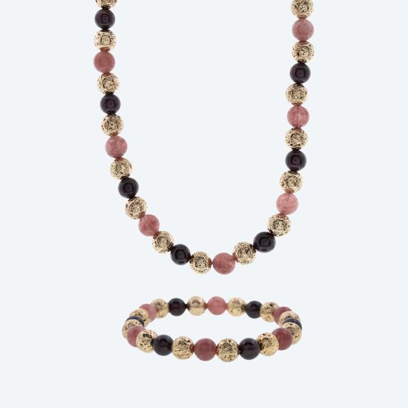 SET: Collier mit Armband Granat, Cherry Quarz - 113263400000 - 1 - 588px