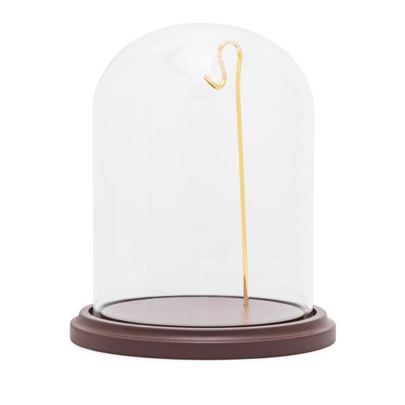 Taschenuhr Vitrine Glaskuppel, Holzboden braun - 113264700000 - 1 - 588px