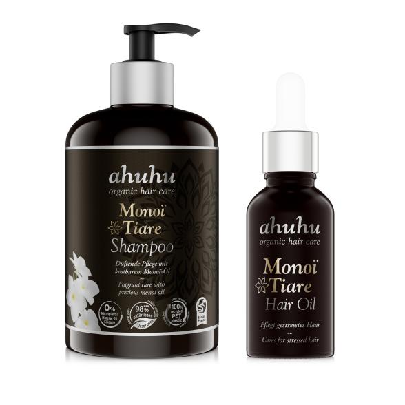 AHUHU Monoi Tiare Set Shampoo 500ml Hair Oil 30ml - 113270800000 - 1 - 588px
