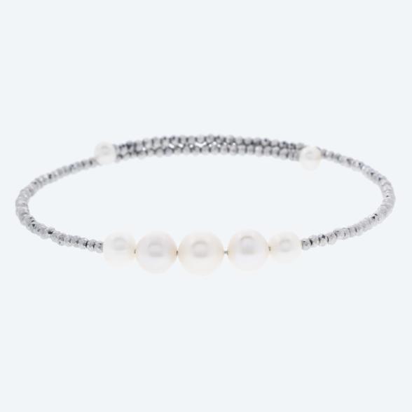 Armreif Süßwasserzuchtperle weiß, Hämatit - 113279900000 - 1 - 588px