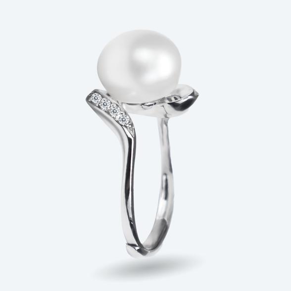 Ring 925 rhod. Süßwasserzuchtperle, Zirkonia 16 - 113282900001 - 1 - 588px