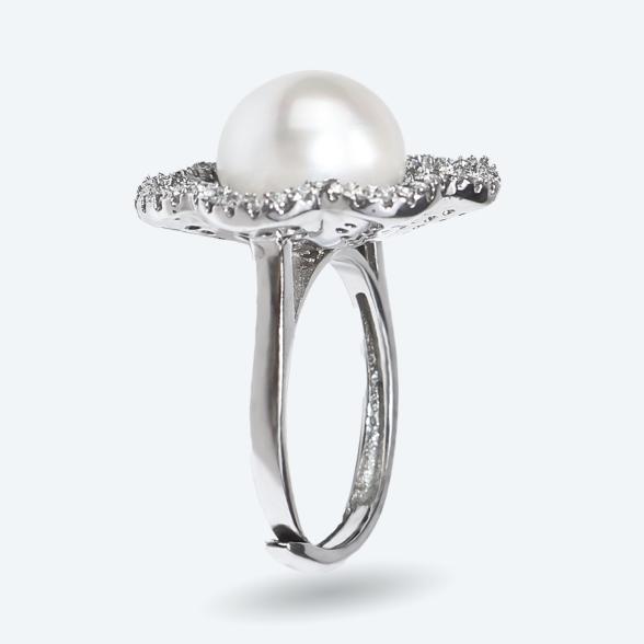 Ring 925 rhod. Süßwasserzuchtperle, Zirkonia 17 - 113283100001 - 1 - 588px