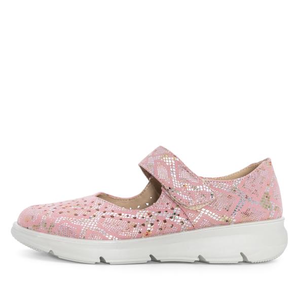 TOPWAY COMFORT Damenslipper rosa gemustert 36 - 113323600001 - 1 - 588px