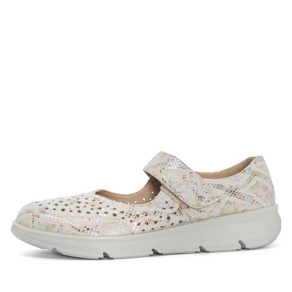 TOPWAY COMFORT Damenslipper beige gemustert 36 - 113323700001 - 1 - 588px