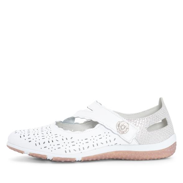TOPWAY COMFORT Damenslipper weiß/silber 36 - 113323900001 - 1 - 588px