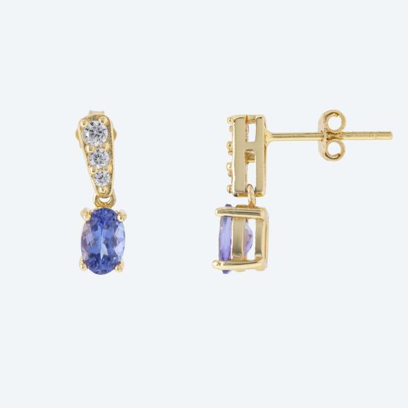 Ohrhänger 925 Silber vergoldet Tansanit - 113334000000 - 1 - 588px
