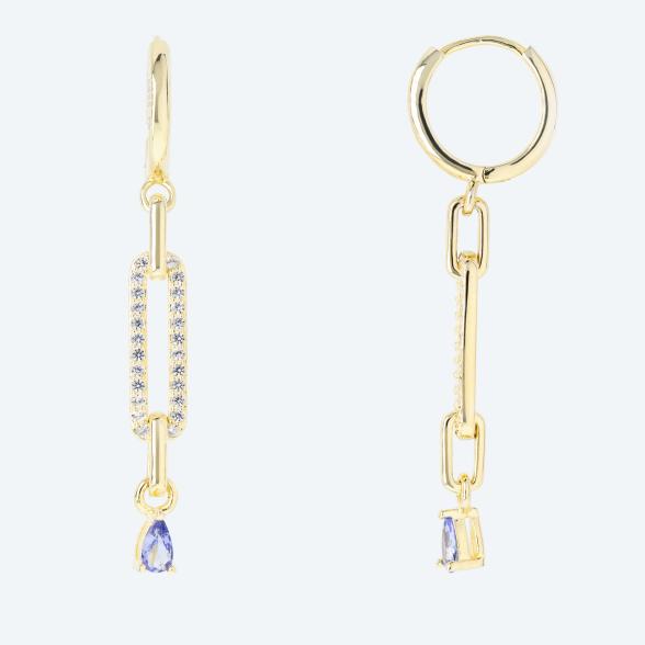 Ohrhänger 925 Silber vergoldet Tansanit - 113334800000 - 1 - 588px