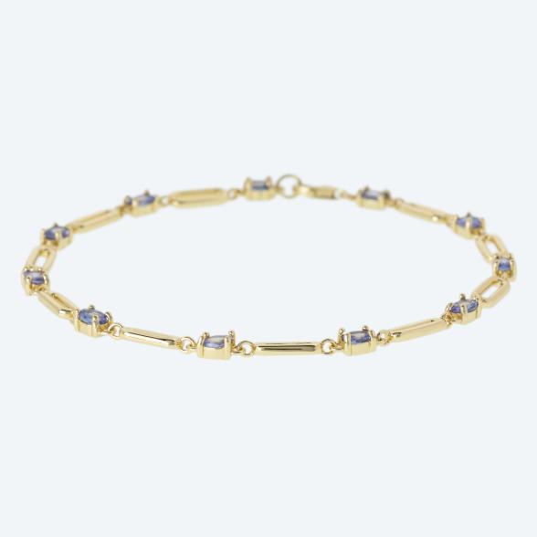 Armband 925 Silber vergoldet Tansanit - 113335600000 - 1 - 588px