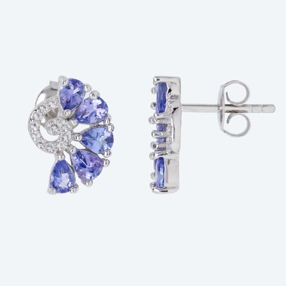 Ohrstecker 925 Silber rhodiniert Tansanit - 113335700000 - 1 - 588px