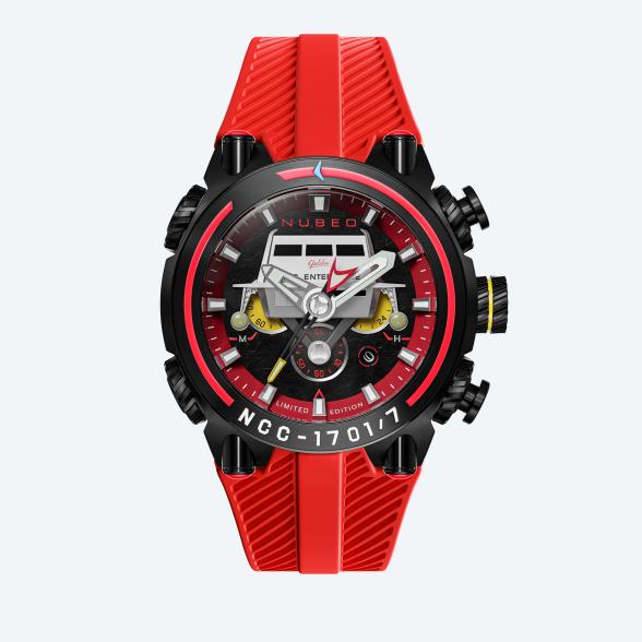 NUBEO Herrenuhr "Deimos Star Trek Chronograph" rot - 113373500000 - 1 - 588px