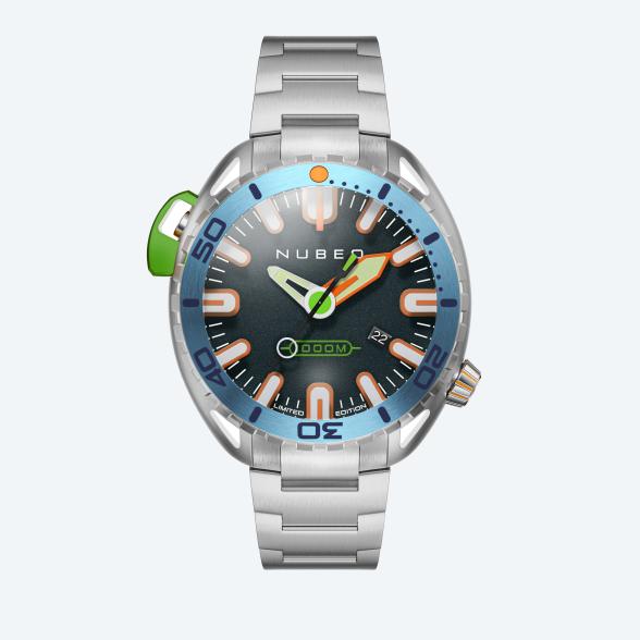 NUBEO Herrenuhr "Aluminaut Automatic" blau - 113373900000 - 1 - 588px