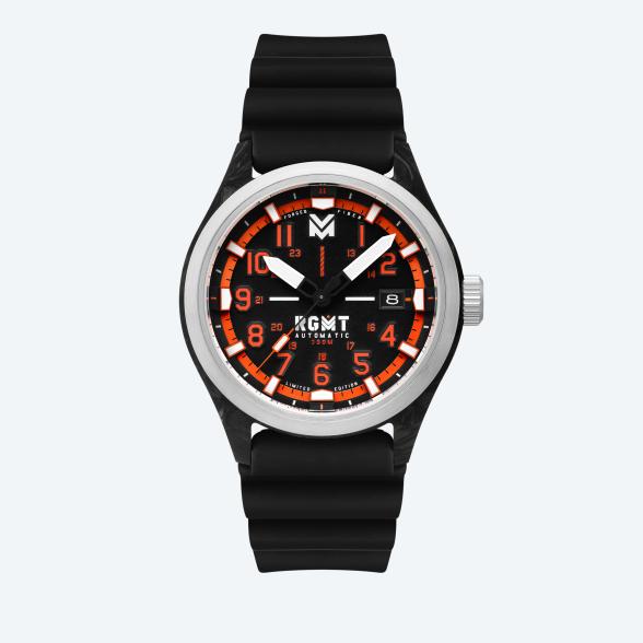 RGMT Herren-Automatikuhr "Defender" schwarz-orange - 113376700000 - 1 - 588px