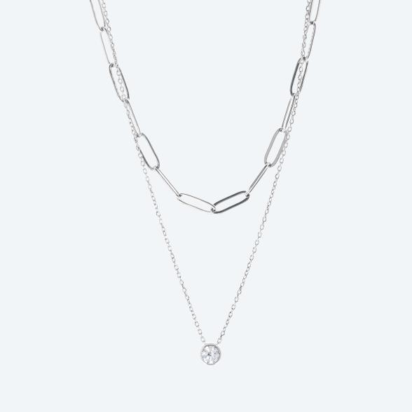 Edelstahl Collier Zirkonia - 113414500000 - 1 - 588px