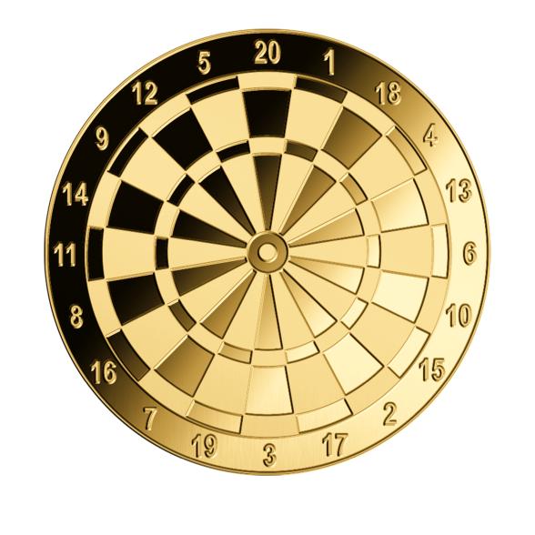 Shape Goldmünze "Dartboard" 1/1000 oz. Feingold - 113430800000 - 1 - 588px
