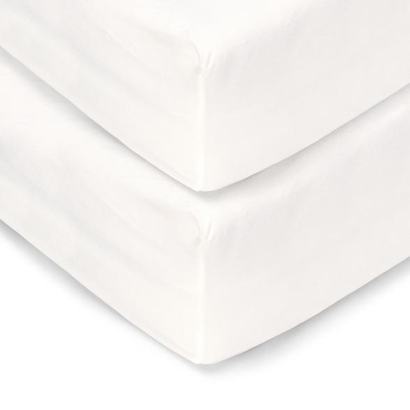 Jersey-Spannbettlaken 2er Set  weiß - 113434300000 - 1 - 588px