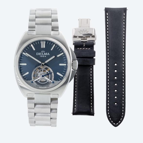 DELMA Herrenuhr Tourbillon 1924 Swiss Made, blau - 113465100000 - 1 - 588px