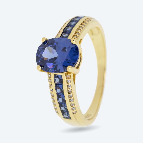 Ring 925 Sterling Silber vergoldet Zirkonia 16 - 113468300001 - 1 - 588px