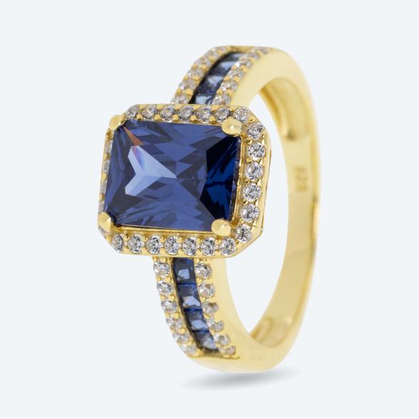 Ring 925 Sterling Silber vergoldet Zirkonia 17 - 113468400001 - 1 - 588px