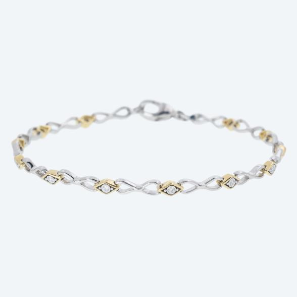 Armband 925 Silber/375 Gelbgold Kanada Brillanten - 113470700000 - 1 - 588px