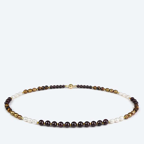 Collier Granat, Tigerauge, SWZPerlen - 113474400000 - 1 - 588px