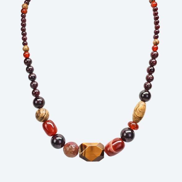 Collier Tigerauge, Achat, Granat Magnetverschluß - 113476100000 - 1 - 588px