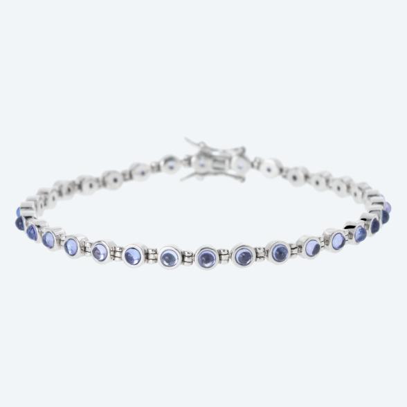 Armband 925 rhodiniert Tansanit Cabochon - 113484300000 - 1 - 588px