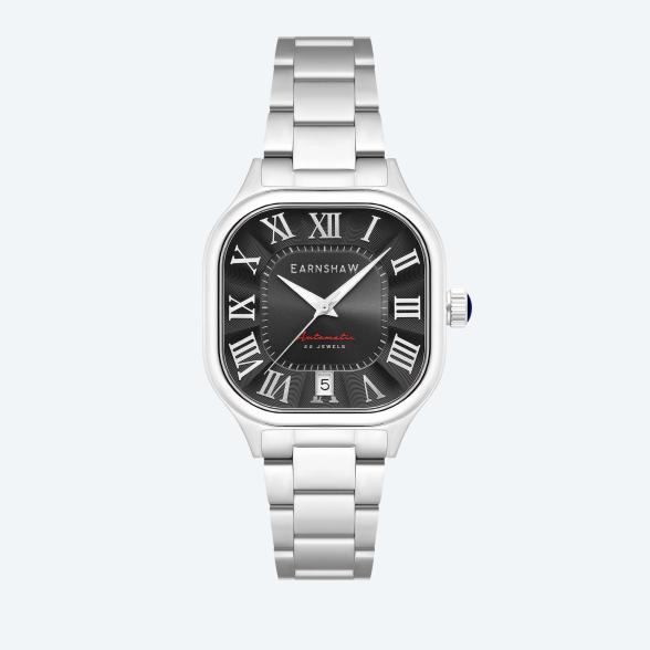 EARNSHAW Automatikuhr "Coussin" silber-schwarz - 113494900000 - 1 - 588px