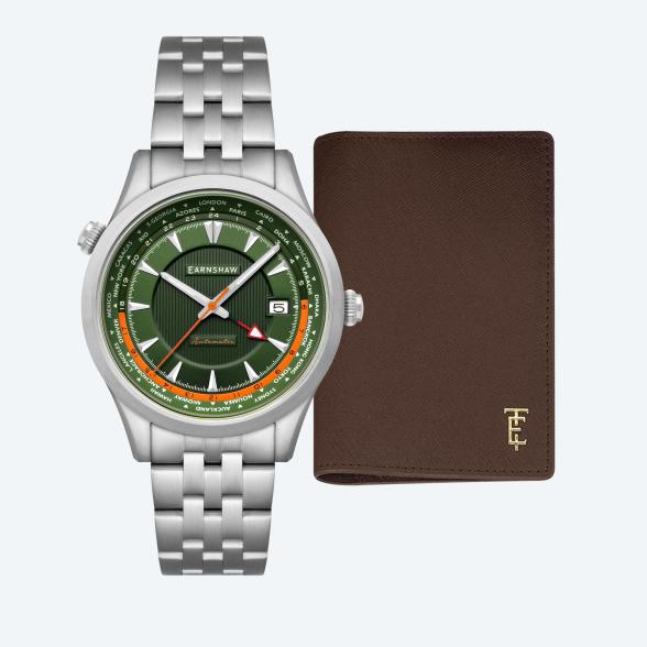 EARNSHAW Automatikuhr "World Timer GMT" grün - 113495000000 - 1 - 588px