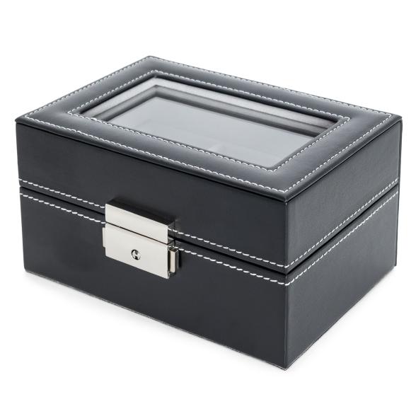 Uhrenbox für 3 Uhren, schwarz-grau - 113498500000 - 1 - 588px