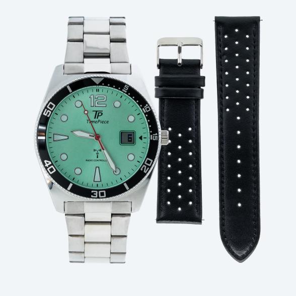 Time Piece Herren-Funkuhr + zusätz. Lederband - 113498800000 - 1 - 588px