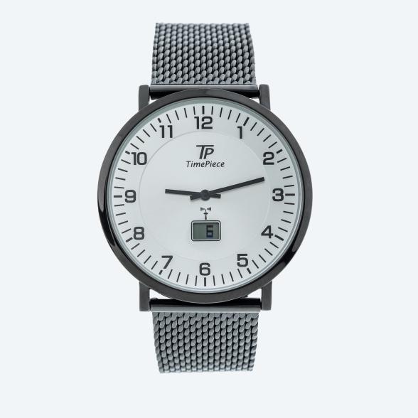 Time Piece Herren-Funkuhr "Slim Line" schwarz - 113499700000 - 1 - 588px