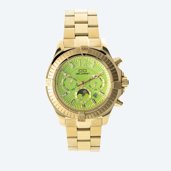 deLorean Herren-Automatikuhr "Fangio" lime-gold - 113503800000 - 1 - 588px