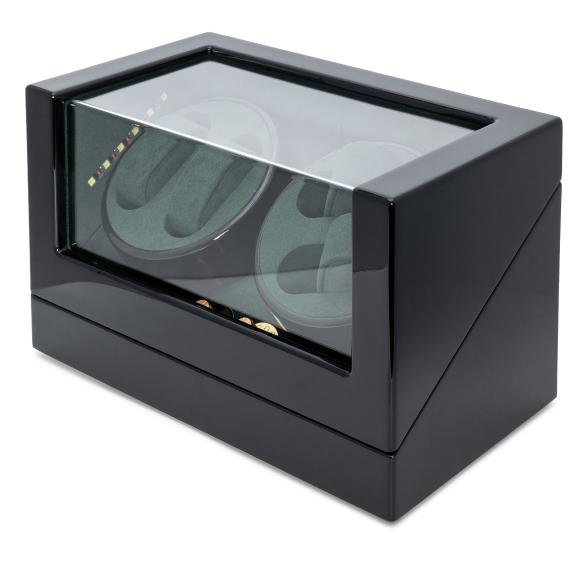 4er Uhrenbeweger "Kubus" pianoblack-grün - 113505100000 - 1 - 588px