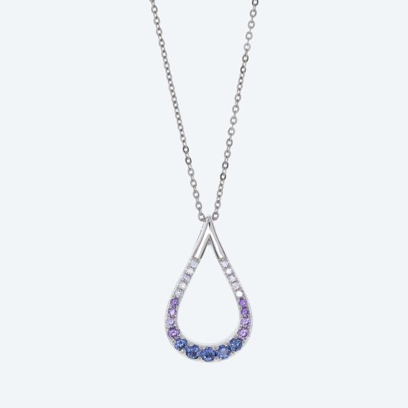 Kette mit Anhänger 925 Silber rhodiniert Zirkonia - 113525700000 - 1 - 588px