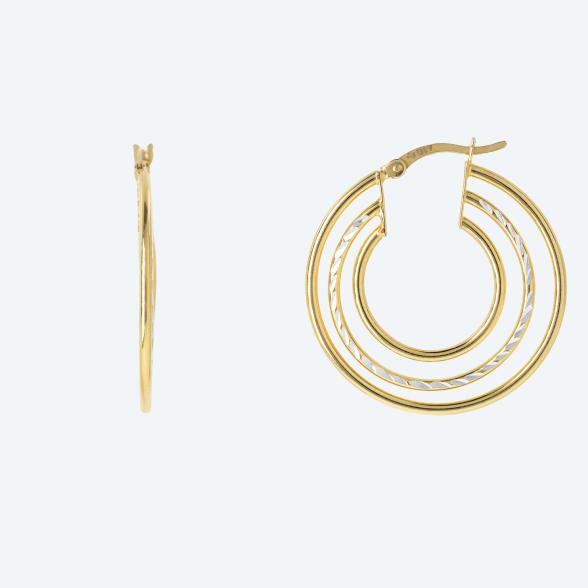 Creolen 925 Sterling Silber bicolor - 113525800000 - 1 - 588px