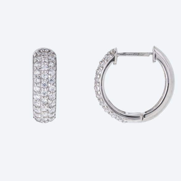 Creolen 925 Sterling Silber rhodiniert Zirkonia - 113526000000 - 1 - 588px