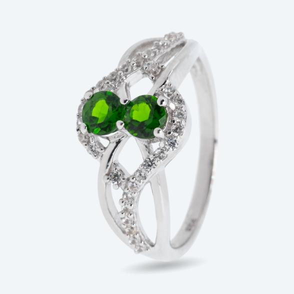 Ring 925 Silber rhodiniert Chromdiopsid 16 - 113533900001 - 1 - 588px