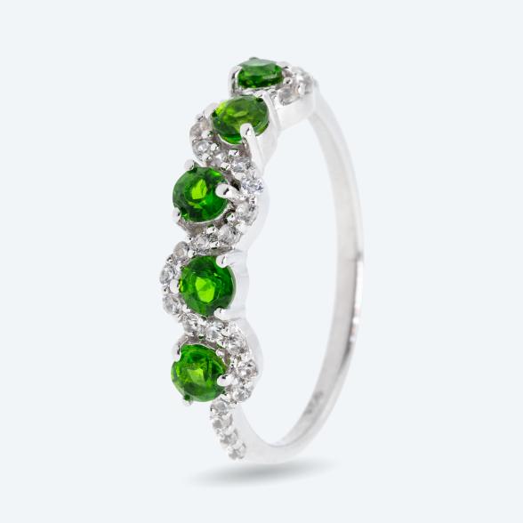 Ring 925 Silber rhodiniert Chromdiopsid 19 - 113534100004 - 1 - 588px
