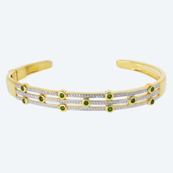 Armreif 925 Silber vergoldet Chromdiopsid - 113534200000 - 1 - 588px