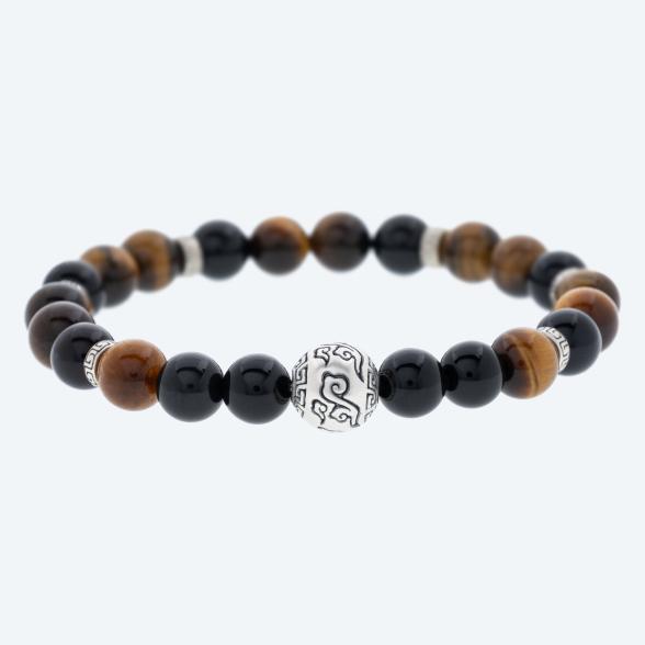 Armband 925 Silber Tigerauge, Achat schwarz - 113546800000 - 1 - 588px