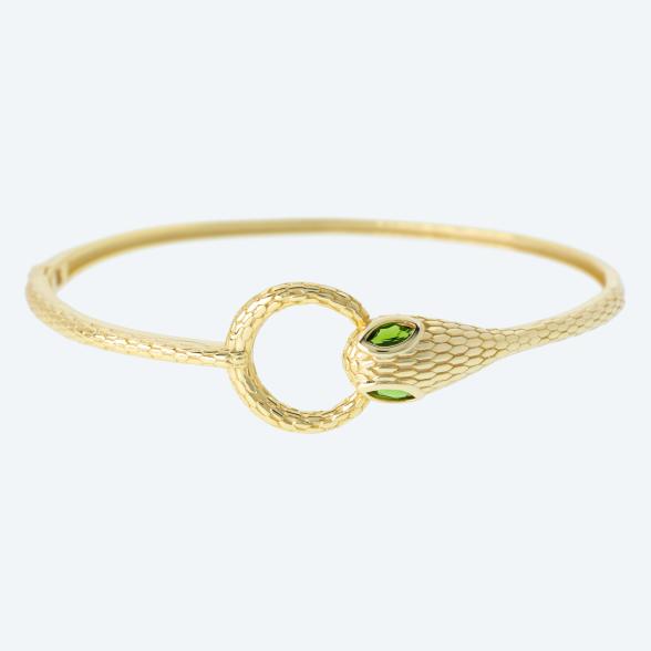 Armreif 925 Silber vergoldet Chromdiopsid - 113563700000 - 1 - 588px