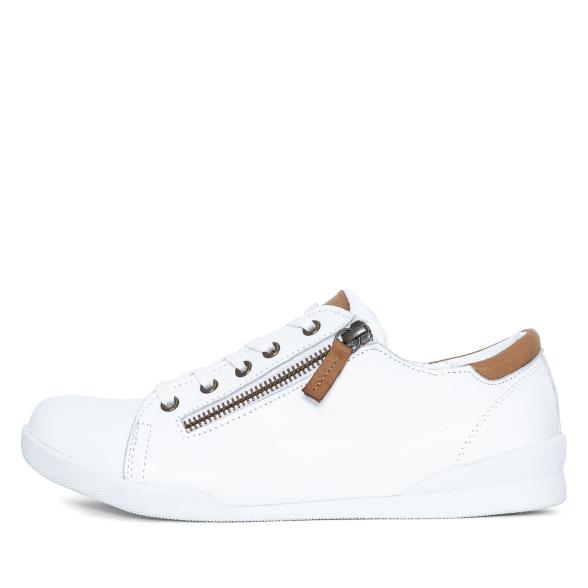 Andrea Conti Damen Ledersneaker weiß/brandy 36 - 113566600001 - 1 - 588px