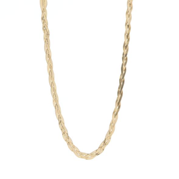 Collier Edelstahl vergoldet geflochten - 113575100000 - 1 - 588px