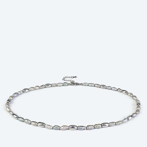 Collier Süsswasserzuchtperlen barock silberfarbig - 113618400000 - 1 - 588px