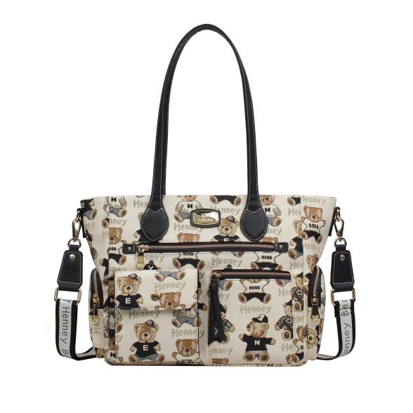 Henney Bear Schultertasche creme/dunkelblau - 113624000000 - 1 - 588px