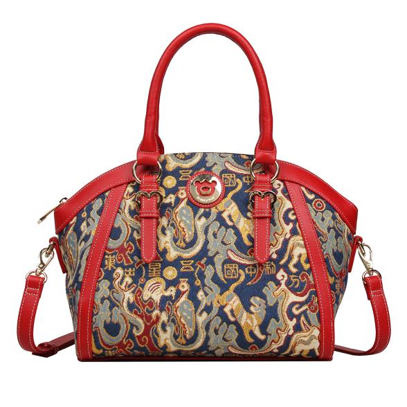 Henney Bear Henkeltasche rot/gemustert - 113624400000 - 1 - 588px