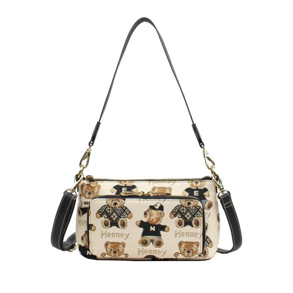 Henney Bear Schultertasche schwarz/creme - 113626700000 - 1 - 588px