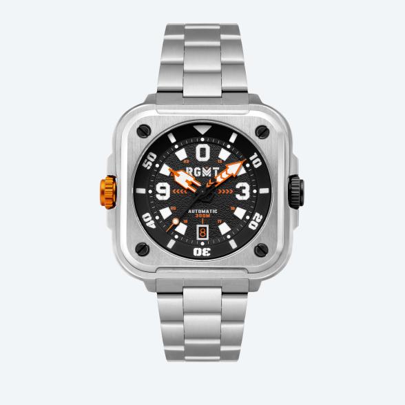 RGMT Automatikuhr "Pershing" schwarz-silberfarben - 113628400000 - 1 - 588px